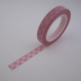 Washitape - 8 mm rutig rosa