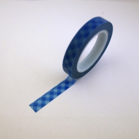 Washitape - 8 mm rutig blå 
