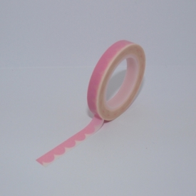 Washitape - 8 mm vågig rosa