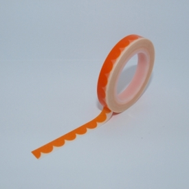 Washitape - 8 mm vågig orange